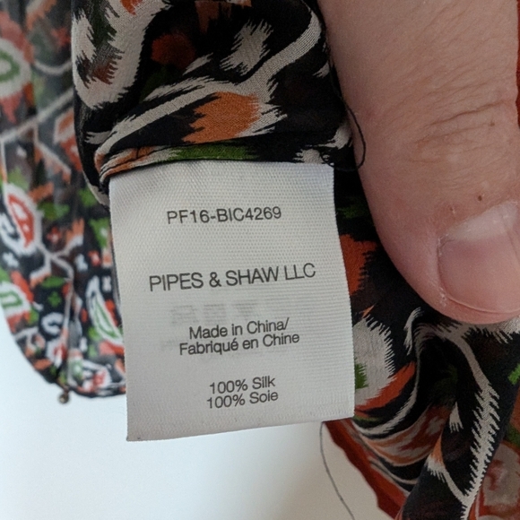 Veronica Beard Cabo Boho Paisley printed silk blouse sz 6 - Picture 5 of 10